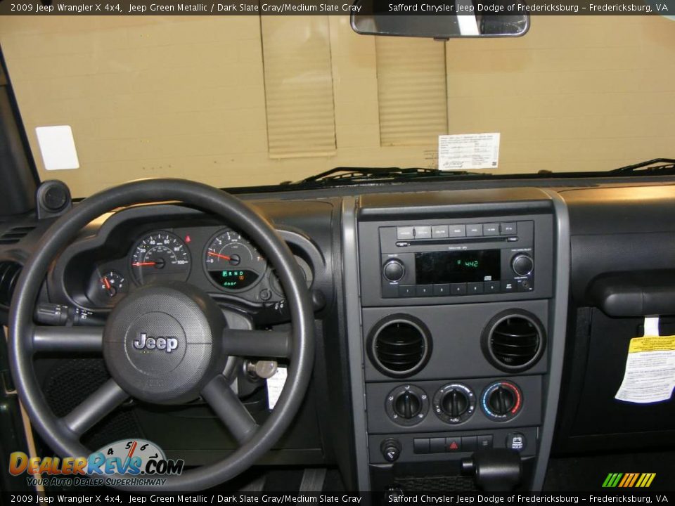 2009 Jeep Wrangler X 4x4 Jeep Green Metallic / Dark Slate Gray/Medium Slate Gray Photo #9