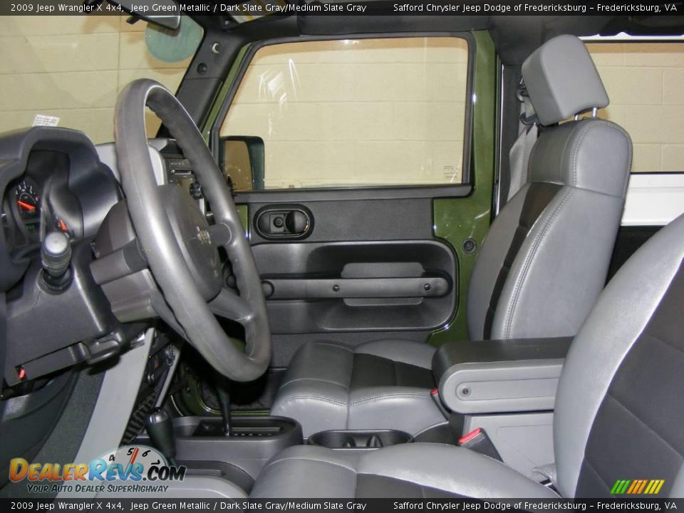 2009 Jeep Wrangler X 4x4 Jeep Green Metallic / Dark Slate Gray/Medium Slate Gray Photo #10