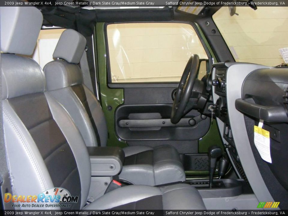 2009 Jeep Wrangler X 4x4 Jeep Green Metallic / Dark Slate Gray/Medium Slate Gray Photo #14
