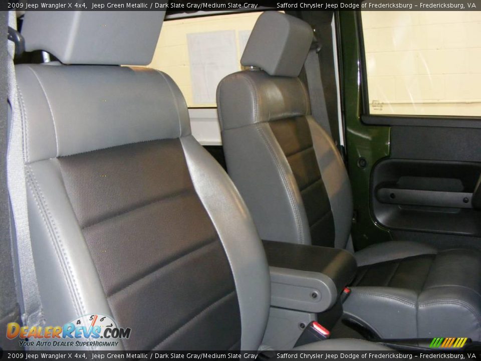 2009 Jeep Wrangler X 4x4 Jeep Green Metallic / Dark Slate Gray/Medium Slate Gray Photo #15