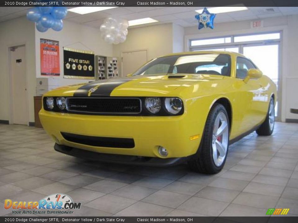 2010 Dodge Challenger SRT8 Detonator Yellow / Dark Slate Gray Photo #1