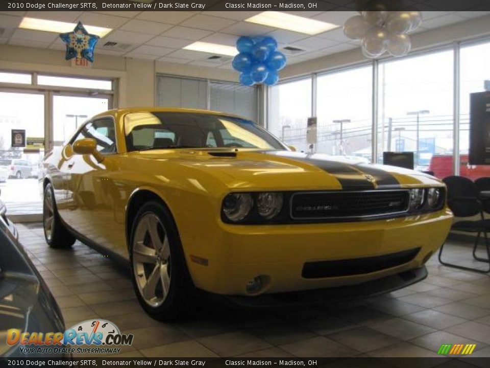 2010 Dodge Challenger SRT8 Detonator Yellow / Dark Slate Gray Photo #3