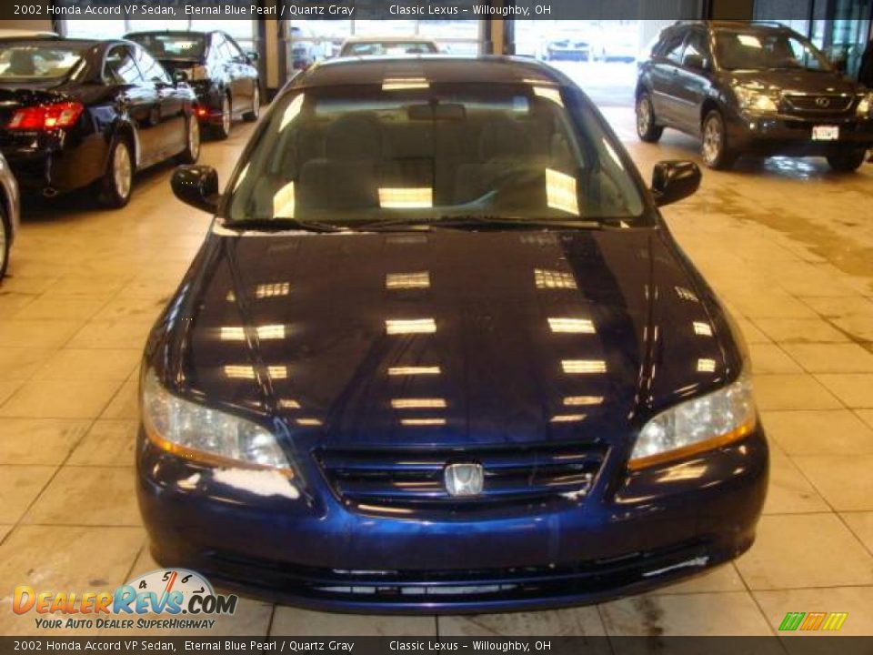 2002 Honda Accord VP Sedan Eternal Blue Pearl / Quartz Gray Photo #2