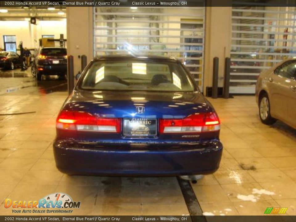 2002 Honda Accord VP Sedan Eternal Blue Pearl / Quartz Gray Photo #4
