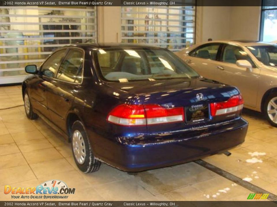 2002 Honda Accord VP Sedan Eternal Blue Pearl / Quartz Gray Photo #5