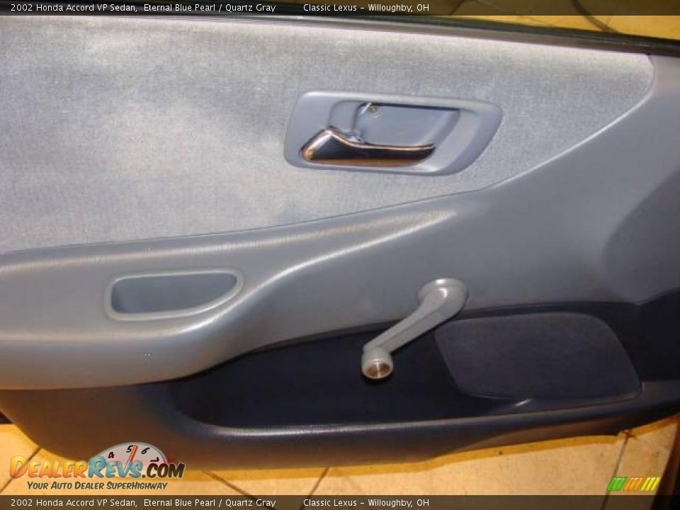 2002 Honda Accord VP Sedan Eternal Blue Pearl / Quartz Gray Photo #7