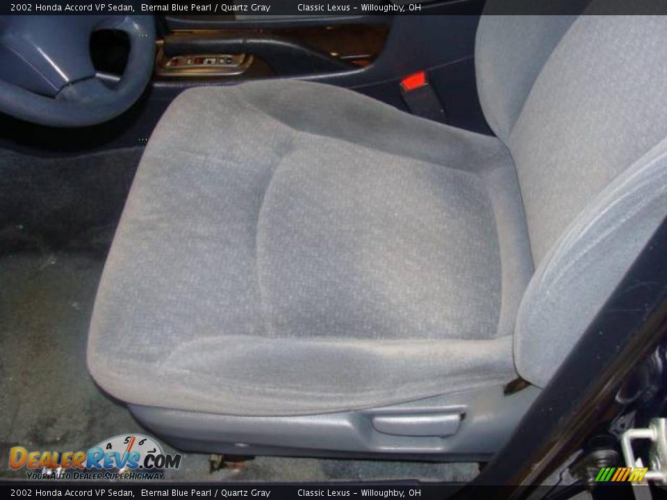 2002 Honda Accord VP Sedan Eternal Blue Pearl / Quartz Gray Photo #9