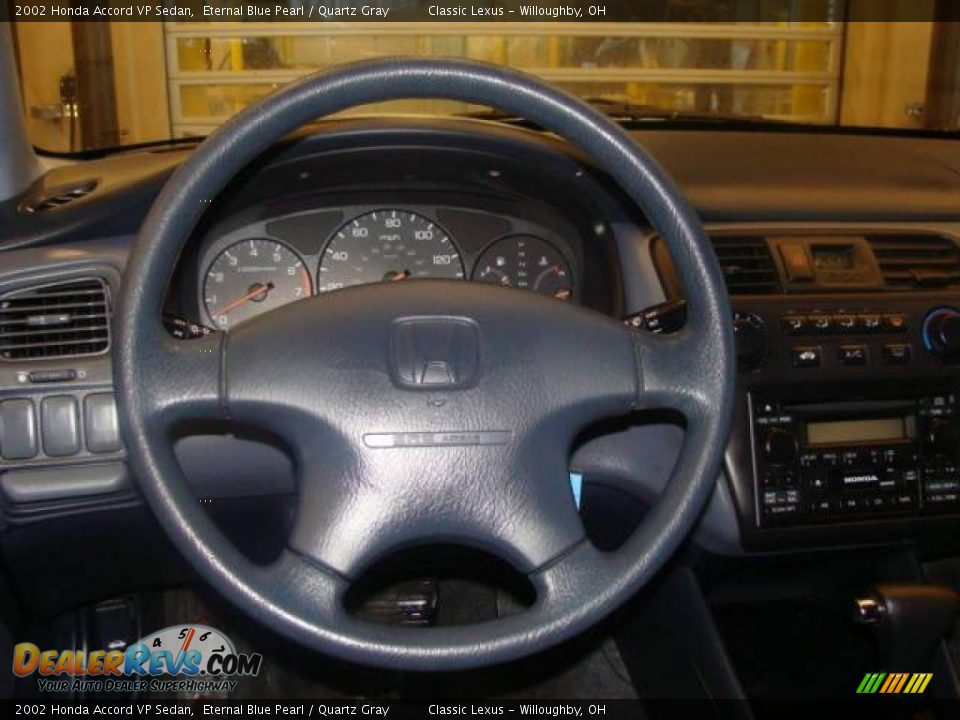 2002 Honda Accord VP Sedan Eternal Blue Pearl / Quartz Gray Photo #10