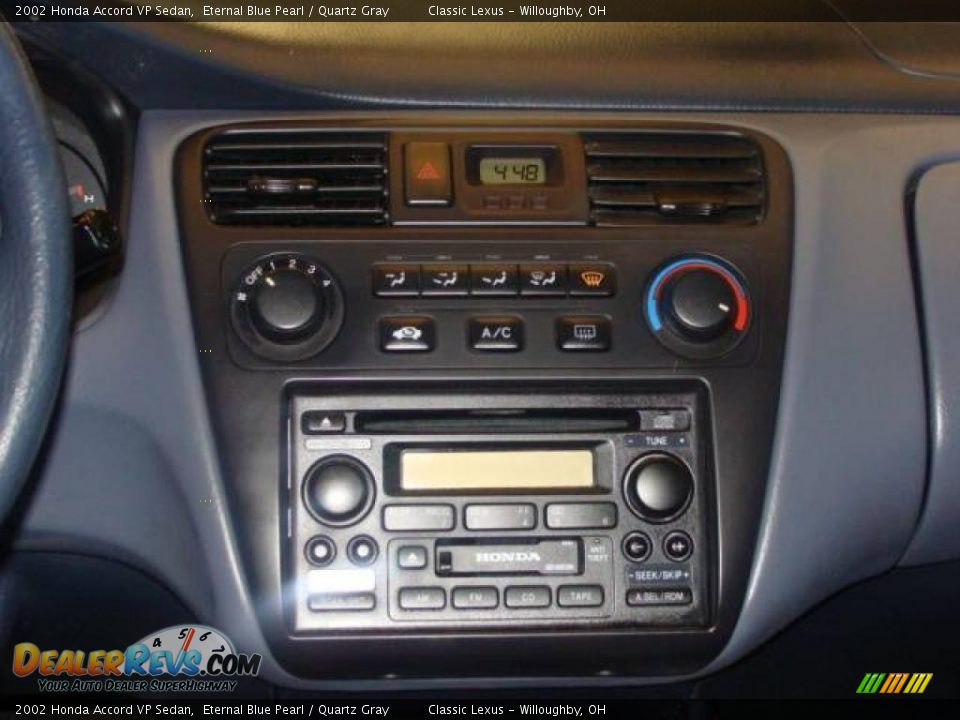2002 Honda Accord VP Sedan Eternal Blue Pearl / Quartz Gray Photo #11
