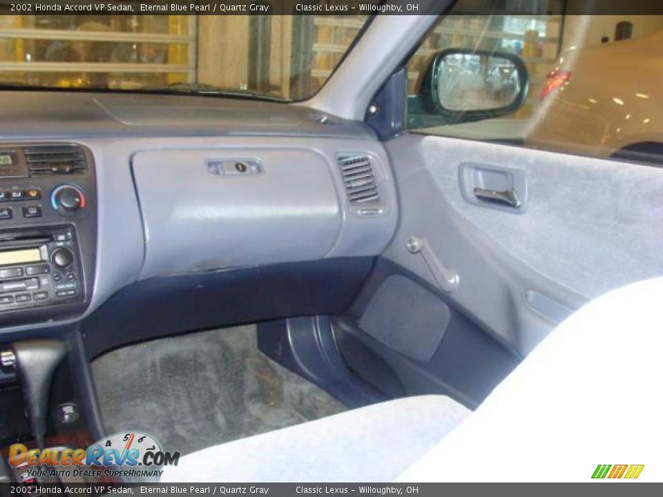 2002 Honda Accord VP Sedan Eternal Blue Pearl / Quartz Gray Photo #12