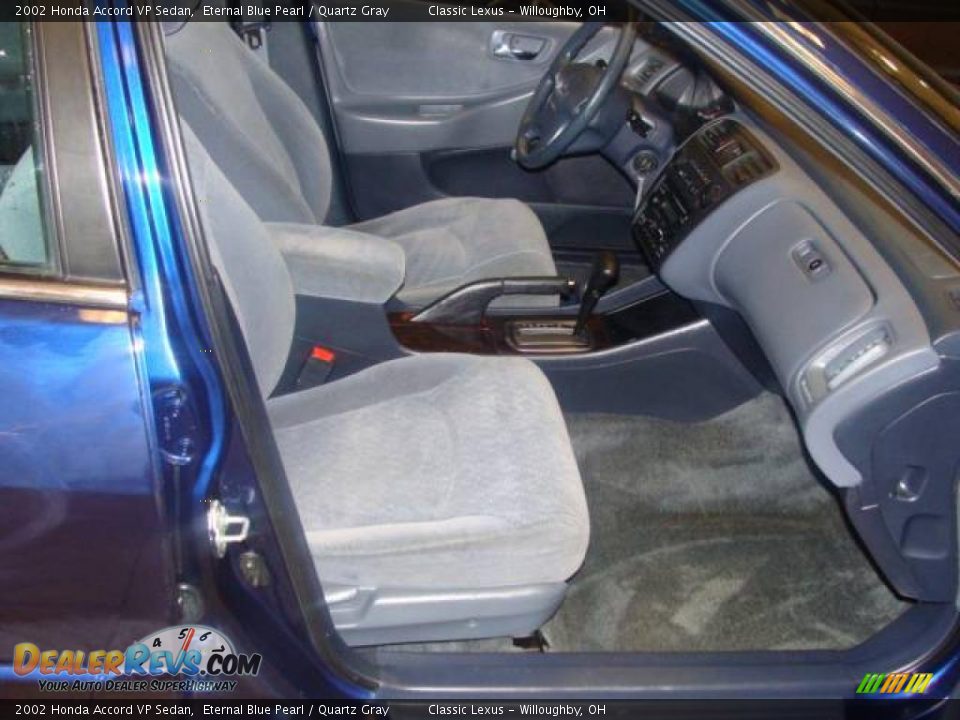 2002 Honda Accord VP Sedan Eternal Blue Pearl / Quartz Gray Photo #13