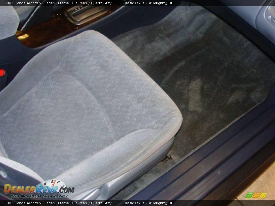 2002 Honda Accord VP Sedan Eternal Blue Pearl / Quartz Gray Photo #14