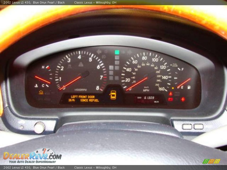 2002 Lexus LS 430 Blue Onyx Pearl / Black Photo #7