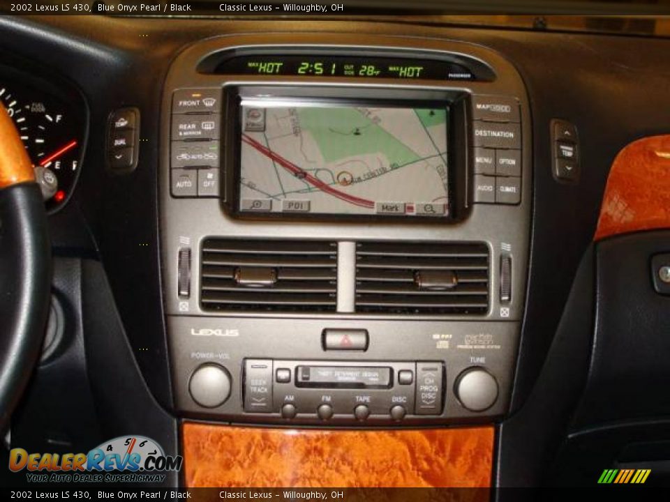 2002 Lexus LS 430 Blue Onyx Pearl / Black Photo #10