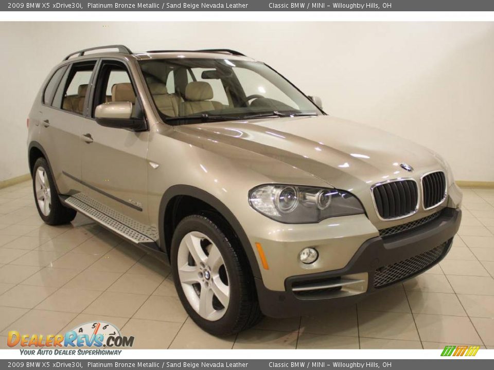 2009 BMW X5 xDrive30i Platinum Bronze Metallic / Sand Beige Nevada Leather Photo #1