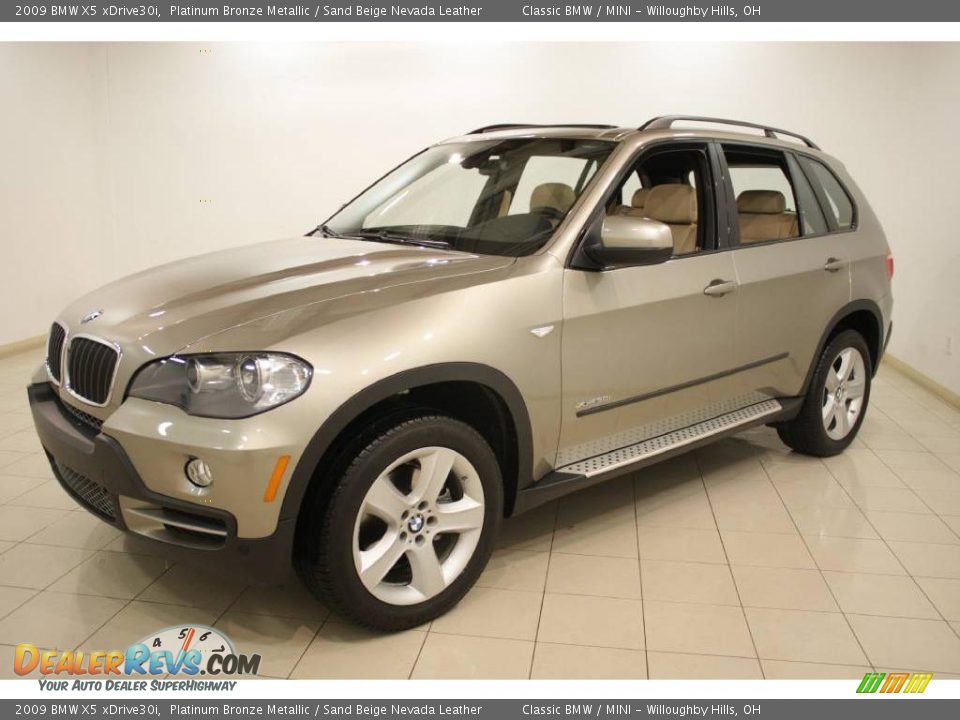 2009 BMW X5 xDrive30i Platinum Bronze Metallic / Sand Beige Nevada Leather Photo #3