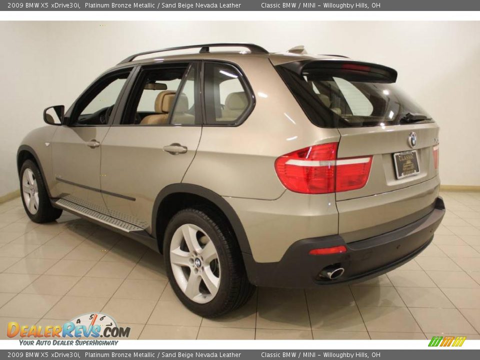2009 BMW X5 xDrive30i Platinum Bronze Metallic / Sand Beige Nevada Leather Photo #5
