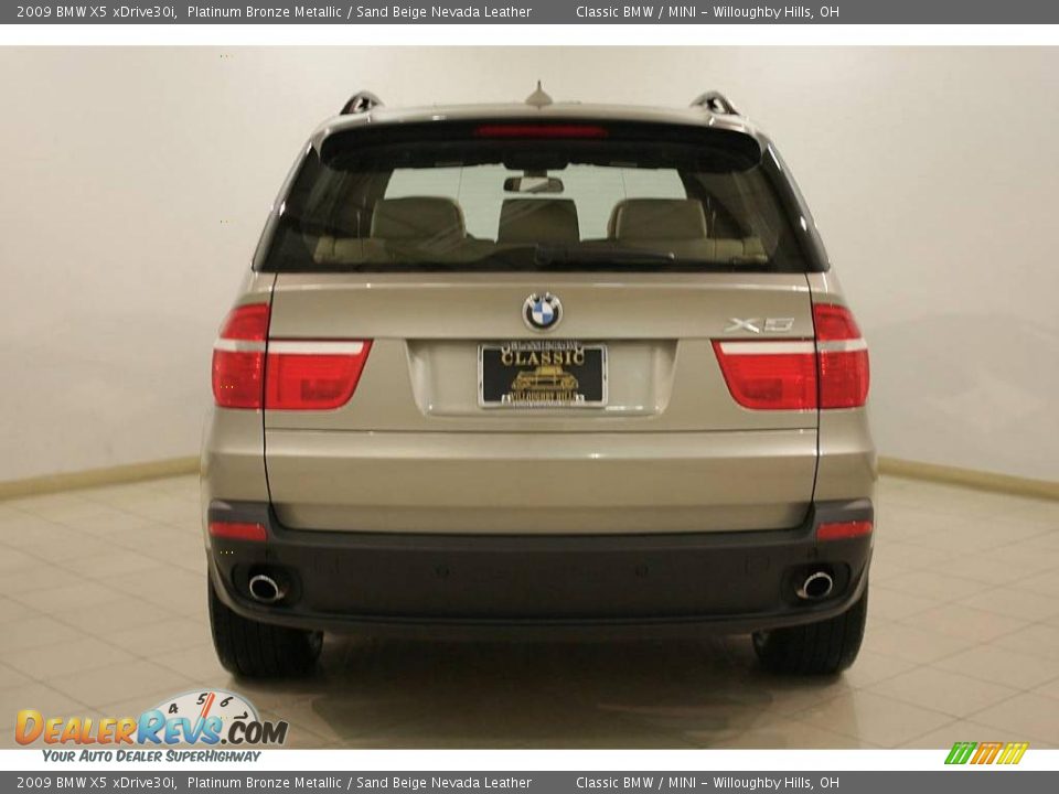 2009 BMW X5 xDrive30i Platinum Bronze Metallic / Sand Beige Nevada Leather Photo #6