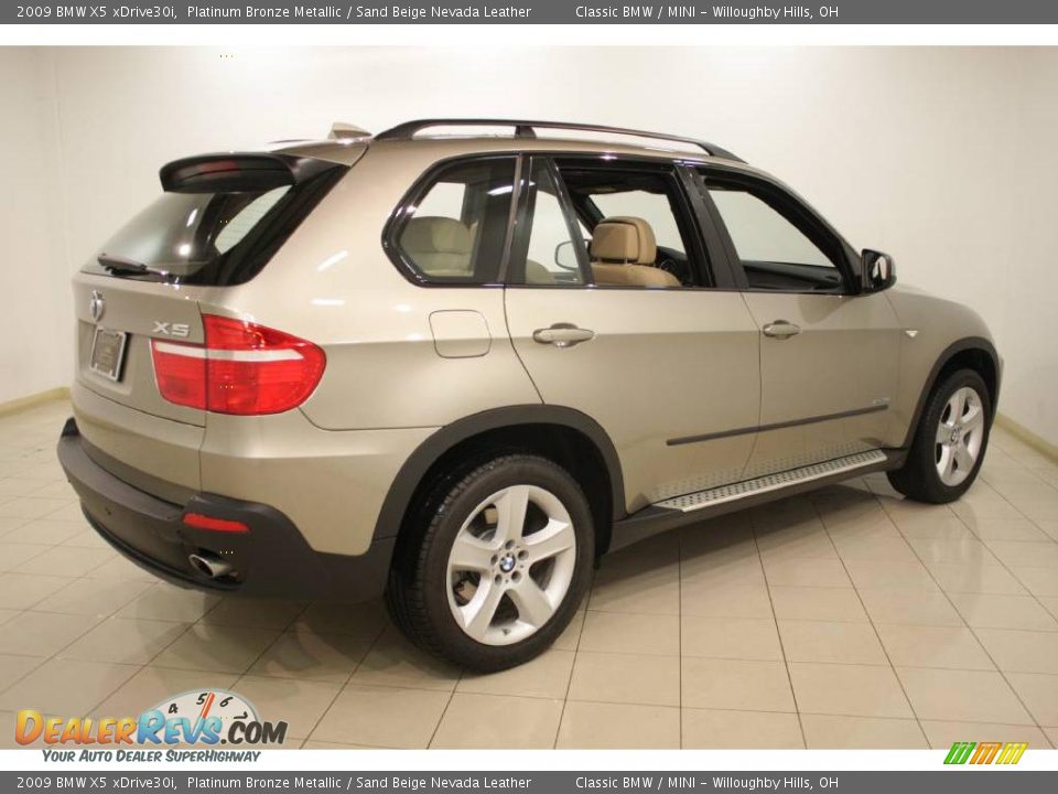 2009 BMW X5 xDrive30i Platinum Bronze Metallic / Sand Beige Nevada Leather Photo #7
