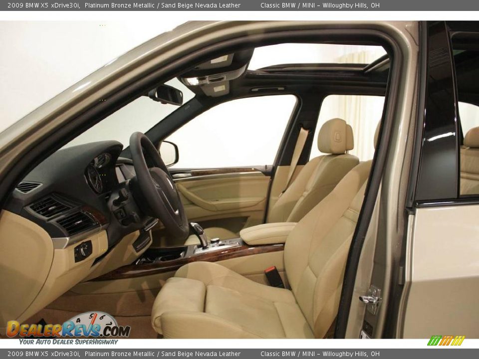 2009 BMW X5 xDrive30i Platinum Bronze Metallic / Sand Beige Nevada Leather Photo #9