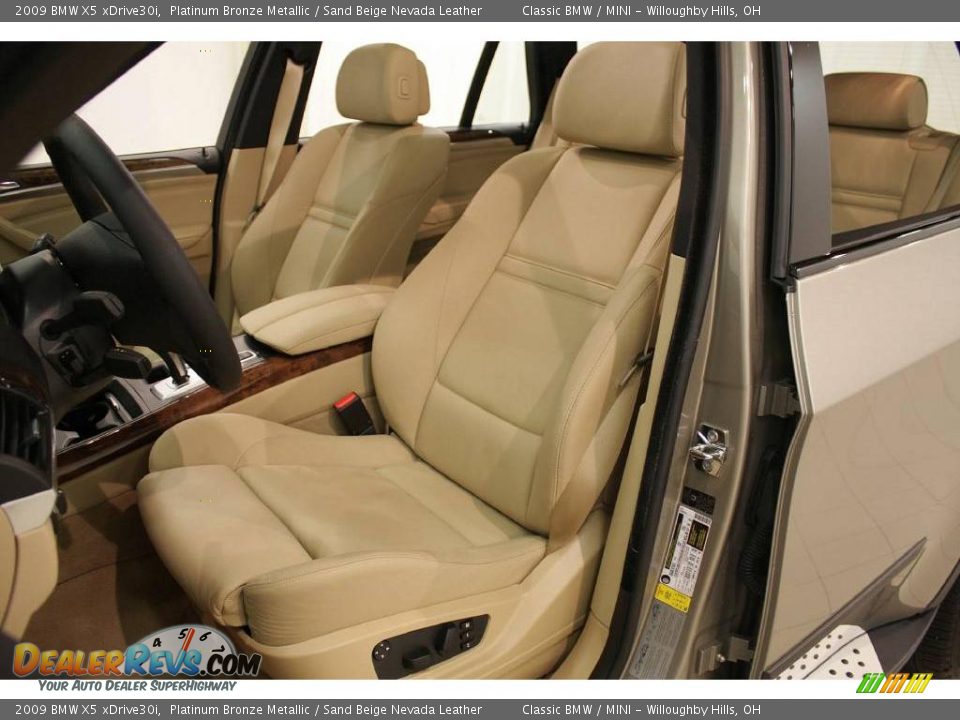 2009 BMW X5 xDrive30i Platinum Bronze Metallic / Sand Beige Nevada Leather Photo #10