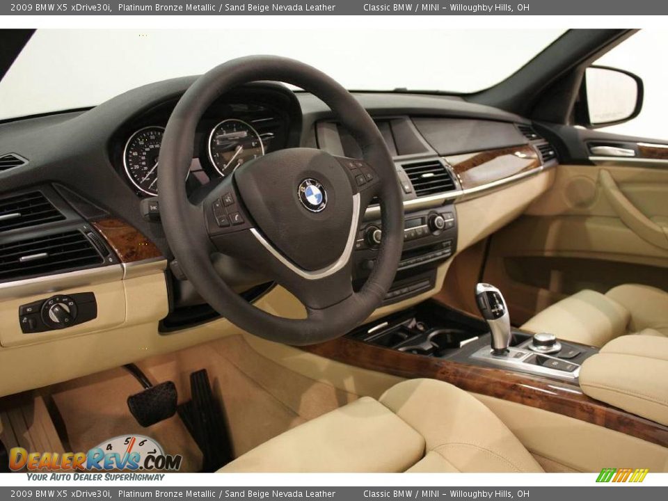 2009 BMW X5 xDrive30i Platinum Bronze Metallic / Sand Beige Nevada Leather Photo #11