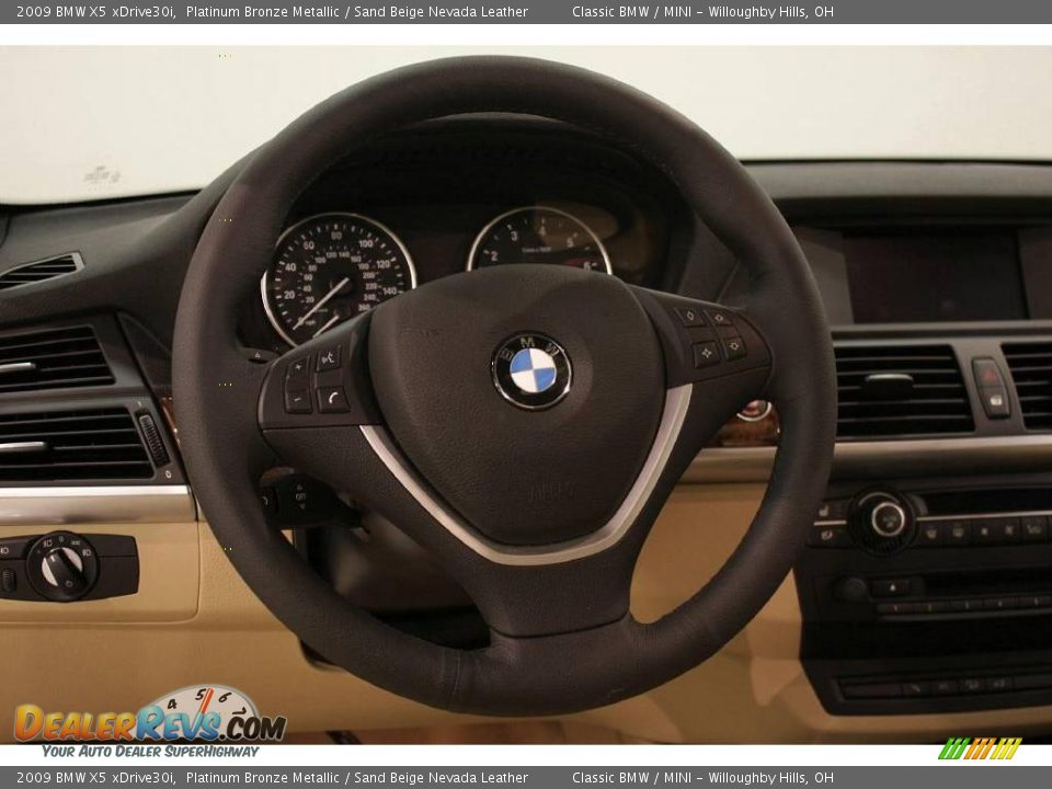 2009 BMW X5 xDrive30i Platinum Bronze Metallic / Sand Beige Nevada Leather Photo #12
