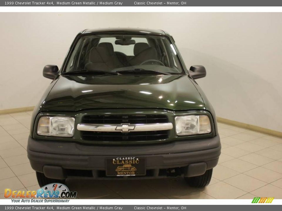 1999 Chevrolet Tracker 4x4 Medium Green Metallic / Medium Gray Photo #2