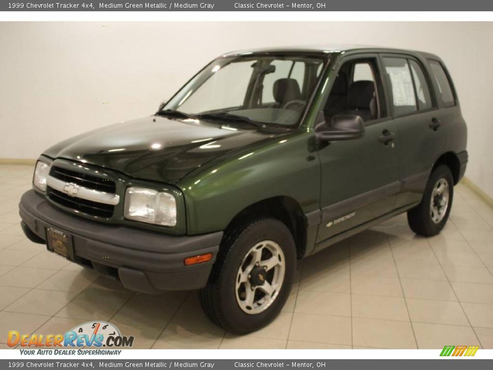 1999 Chevrolet Tracker 4x4 Medium Green Metallic / Medium Gray Photo #3