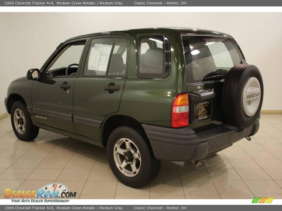 1999 Chevrolet Tracker 4x4 Medium Green Metallic / Medium Gray Photo #5