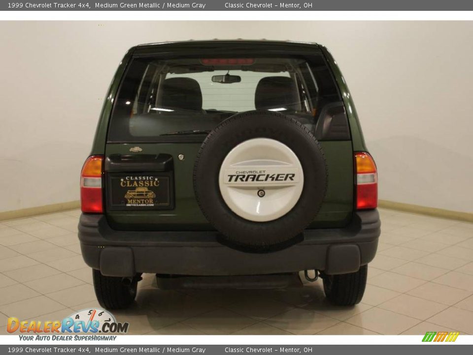 1999 Chevrolet Tracker 4x4 Medium Green Metallic / Medium Gray Photo #6