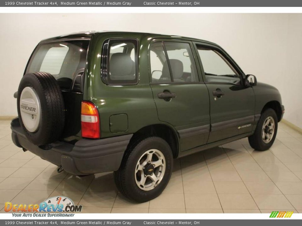 1999 Chevrolet Tracker 4x4 Medium Green Metallic / Medium Gray Photo #7