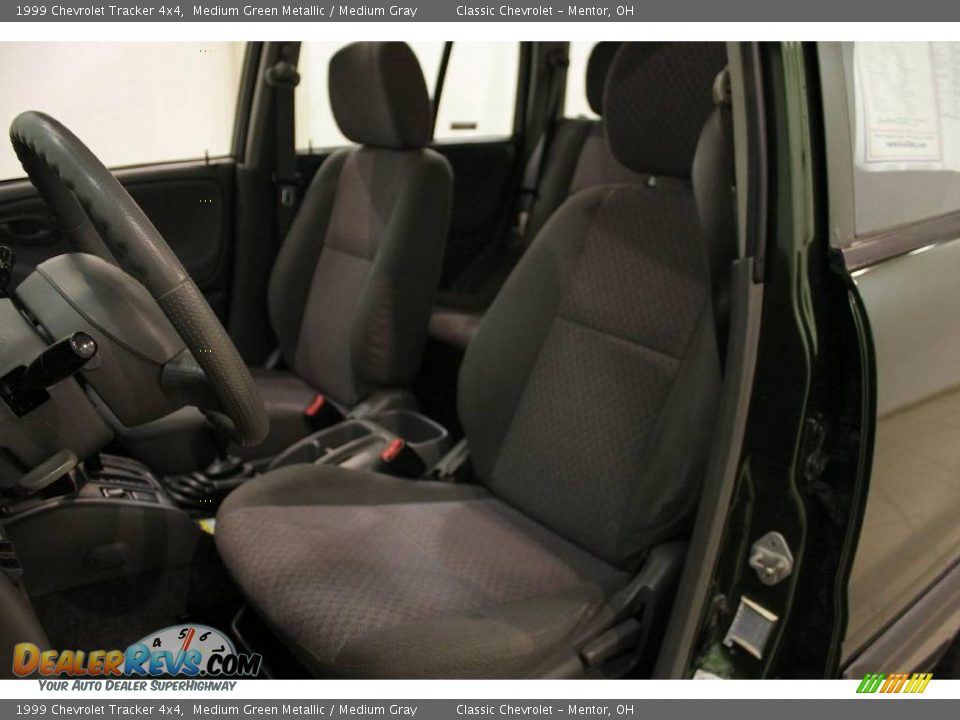 1999 Chevrolet Tracker 4x4 Medium Green Metallic / Medium Gray Photo #9