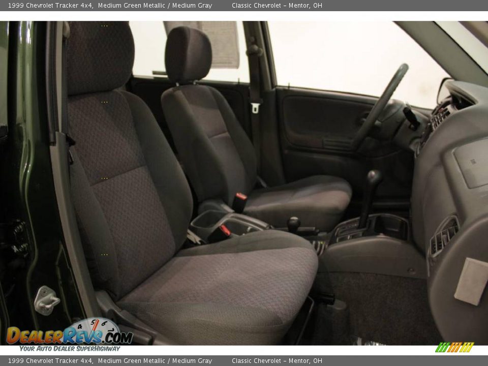 1999 Chevrolet Tracker 4x4 Medium Green Metallic / Medium Gray Photo #14
