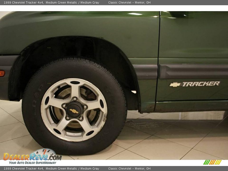 1999 Chevrolet Tracker 4x4 Medium Green Metallic / Medium Gray Photo #20