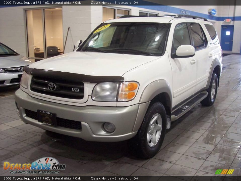 2002 Toyota Sequoia SR5 4WD Natural White / Oak Photo #2