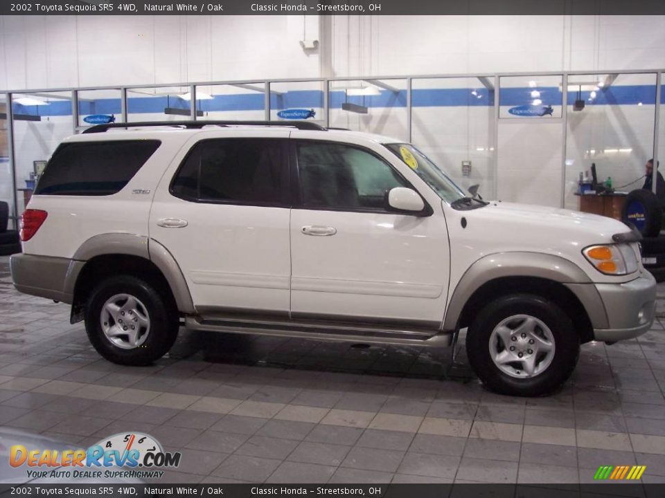 2002 Toyota Sequoia SR5 4WD Natural White / Oak Photo #3