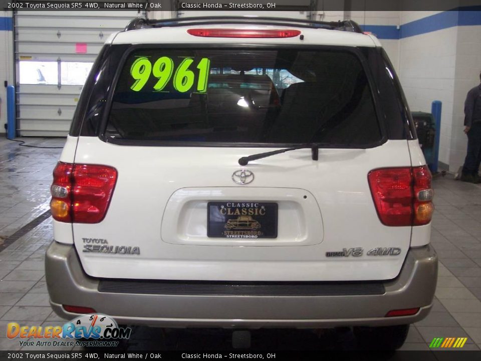 2002 Toyota Sequoia SR5 4WD Natural White / Oak Photo #6