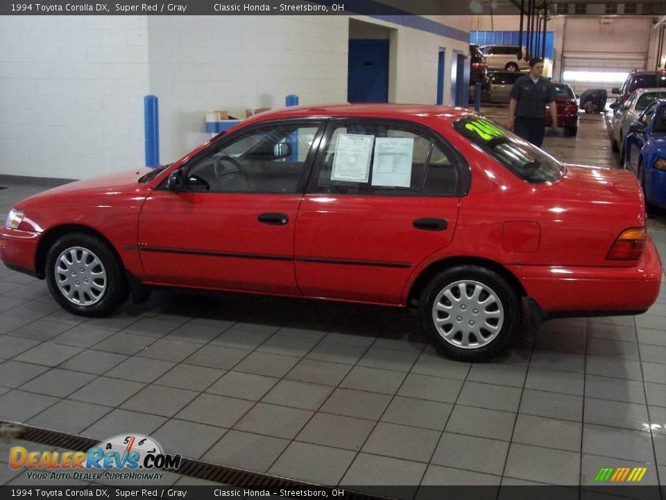 1994 Toyota Corolla DX Super Red / Gray Photo #4