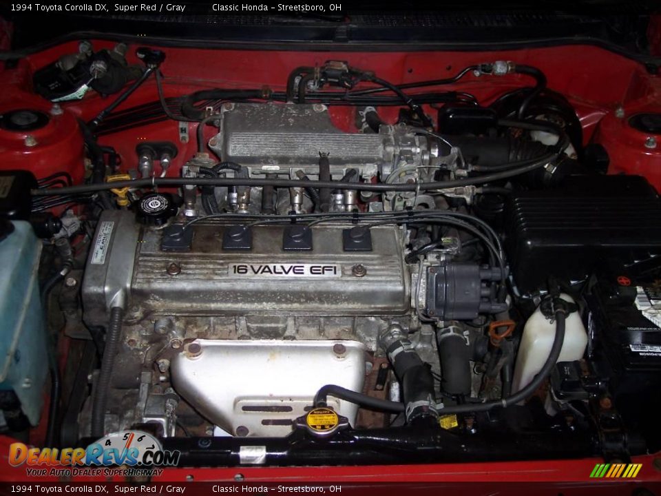 1994 Toyota Corolla DX Super Red / Gray Photo #25