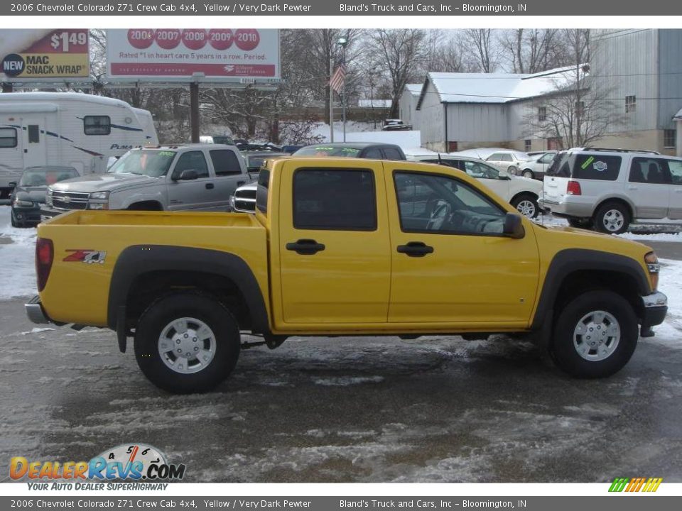 2006 Chevrolet Colorado Z71 Crew Cab 4x4 Yellow / Very Dark Pewter Photo #2