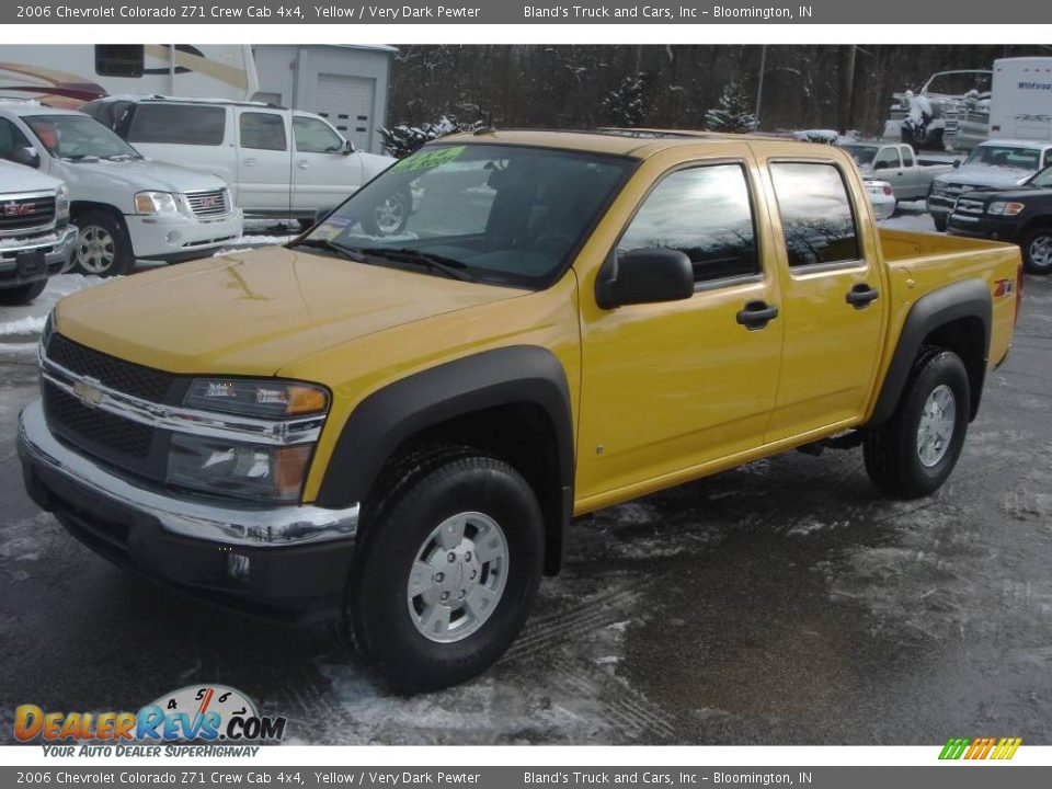 2006 Chevrolet Colorado Z71 Crew Cab 4x4 Yellow / Very Dark Pewter Photo #6