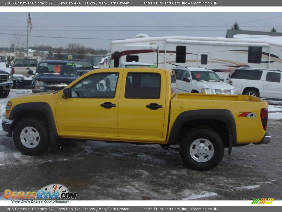 2006 Chevrolet Colorado Z71 Crew Cab 4x4 Yellow / Very Dark Pewter Photo #7