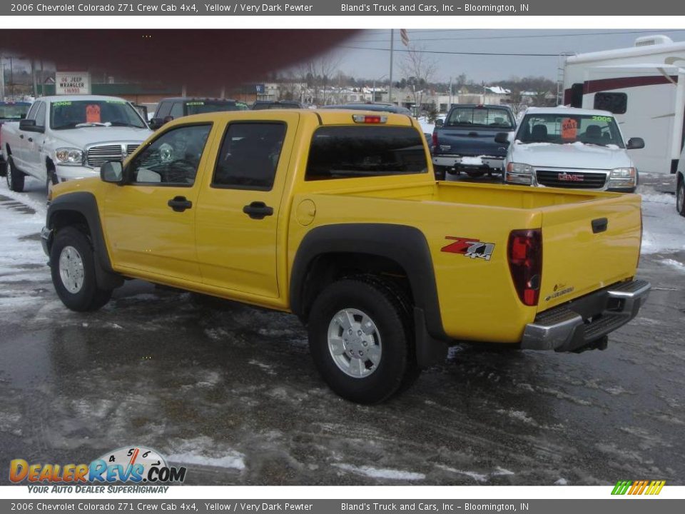 2006 Chevrolet Colorado Z71 Crew Cab 4x4 Yellow / Very Dark Pewter Photo #8