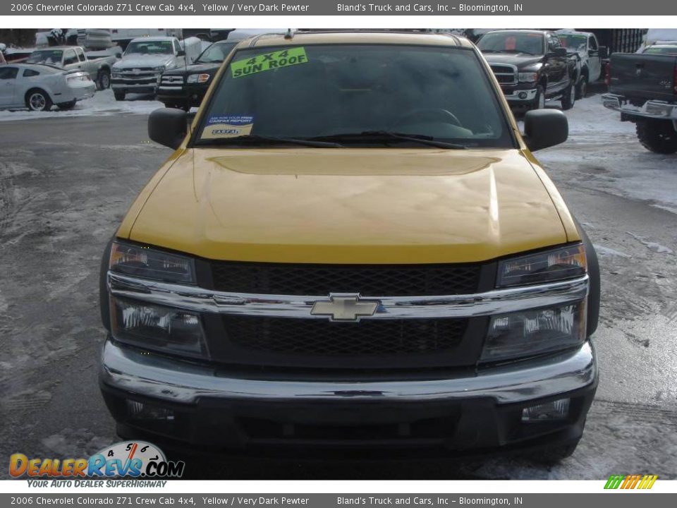 2006 Chevrolet Colorado Z71 Crew Cab 4x4 Yellow / Very Dark Pewter Photo #11