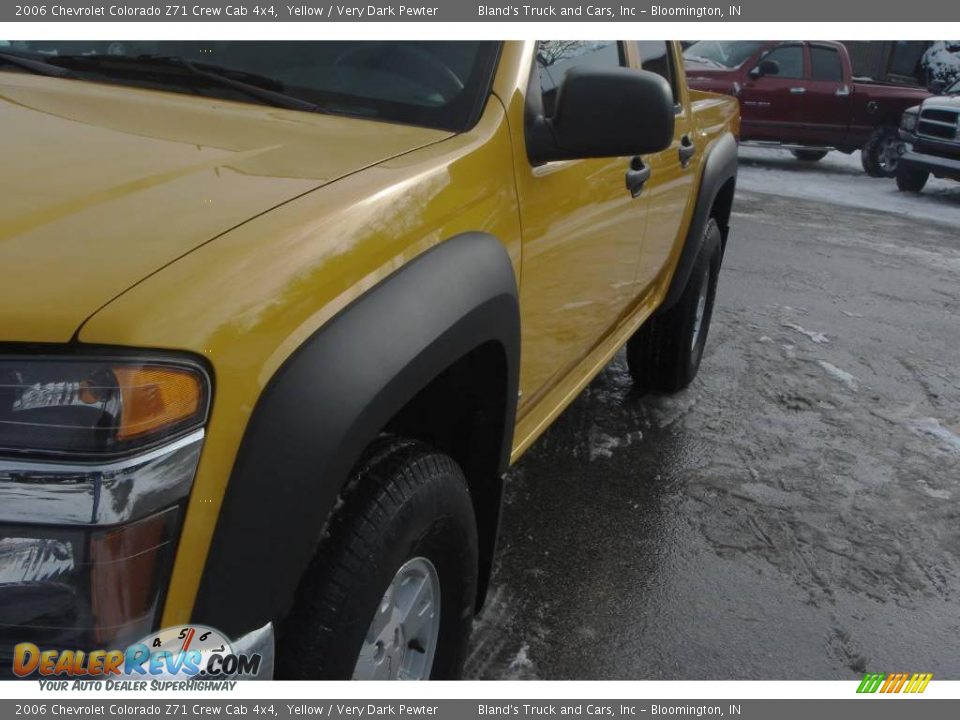 2006 Chevrolet Colorado Z71 Crew Cab 4x4 Yellow / Very Dark Pewter Photo #12