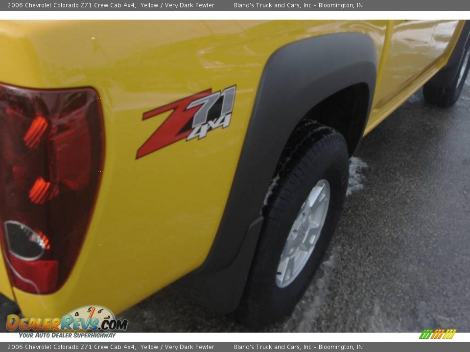 2006 Chevrolet Colorado Z71 Crew Cab 4x4 Yellow / Very Dark Pewter Photo #21