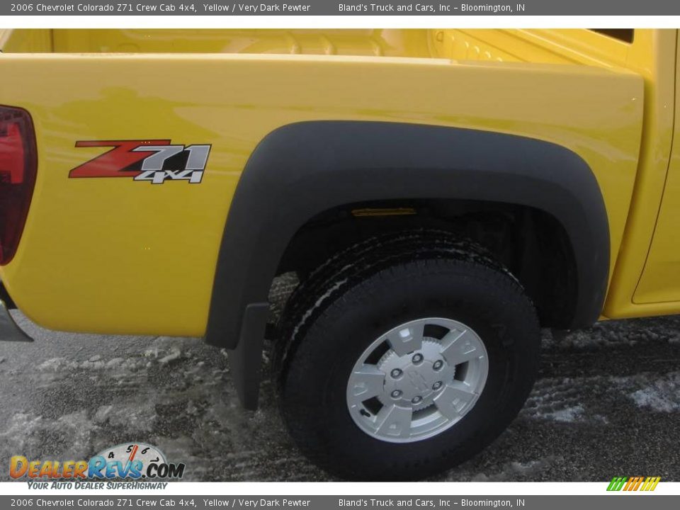 2006 Chevrolet Colorado Z71 Crew Cab 4x4 Yellow / Very Dark Pewter Photo #22