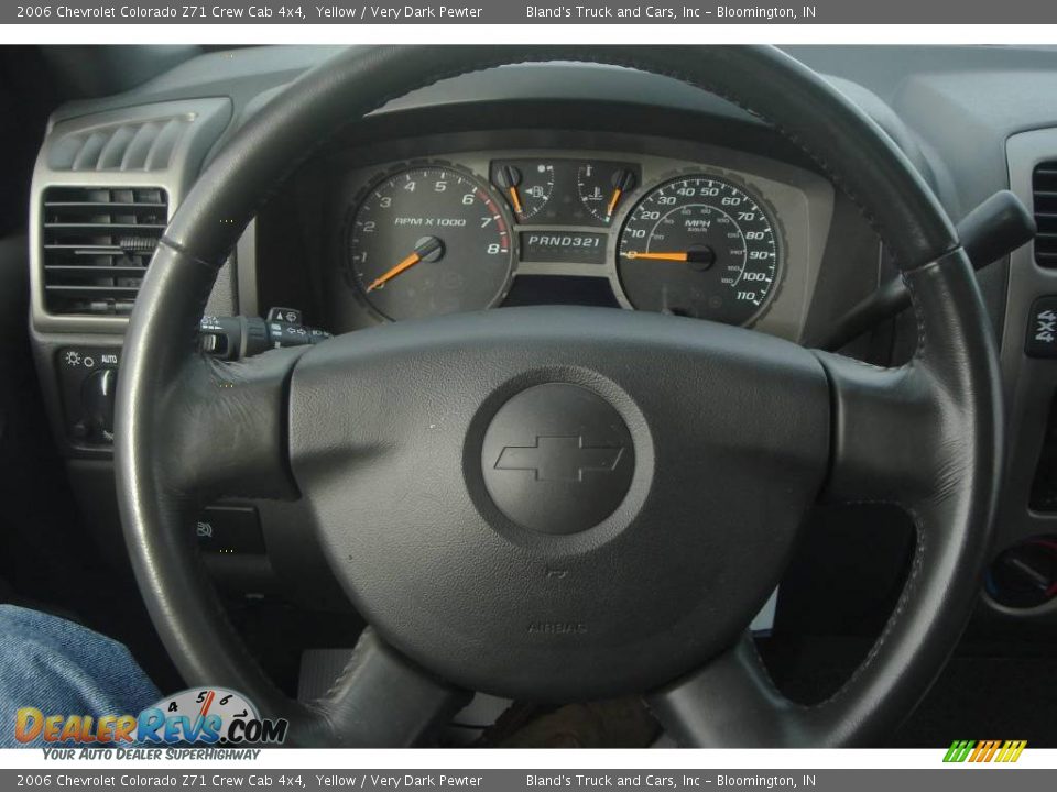 2006 Chevrolet Colorado Z71 Crew Cab 4x4 Yellow / Very Dark Pewter Photo #28
