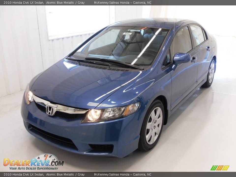 2010 Honda Civic LX Sedan Atomic Blue Metallic / Gray Photo #1
